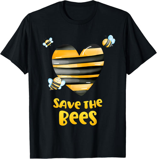 Save the Bees Heart Apiary Shirt Bee Beekeeper Earth Day