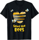 Save the Bees Heart Apiary Shirt Bee Beekeeper Earth Day T-Shirt - T-Shirt | Black