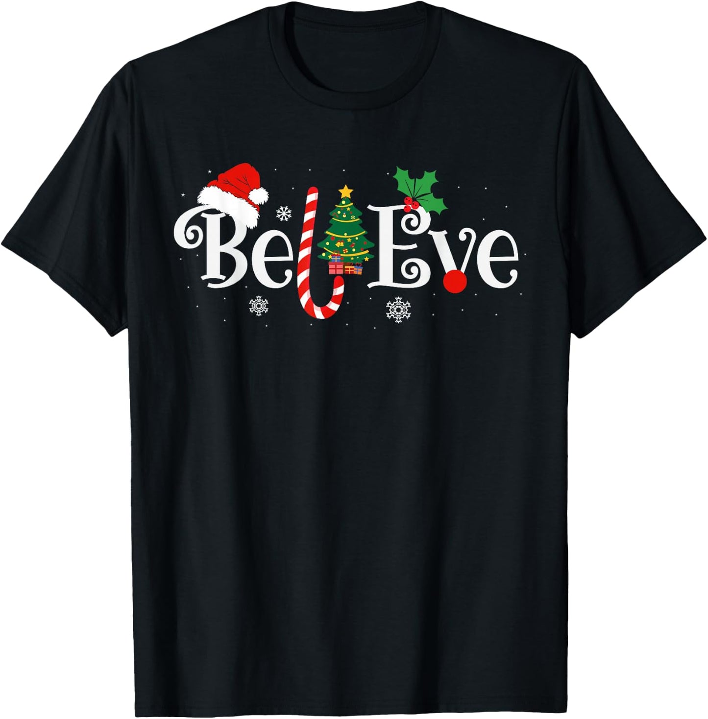 BEST BELIEVE CHRISTMAS PAJAMA SHIRT EVER Xmas Family Funny T-Shirt - T-Shirt | Black