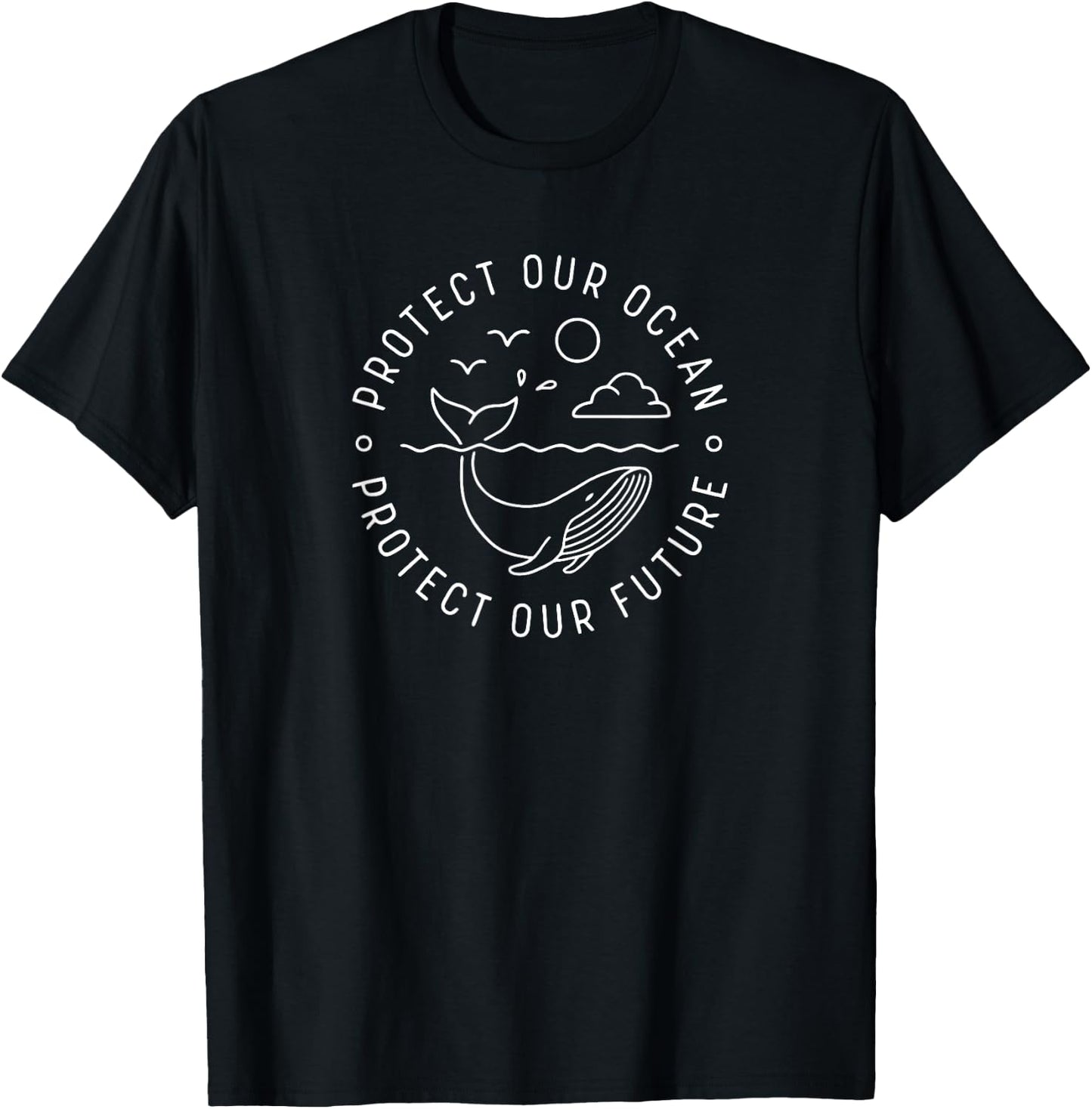 Protect Our Ocean Protect Our Future Shirt Whale Ocean T-Shirt - T-Shirt | Black