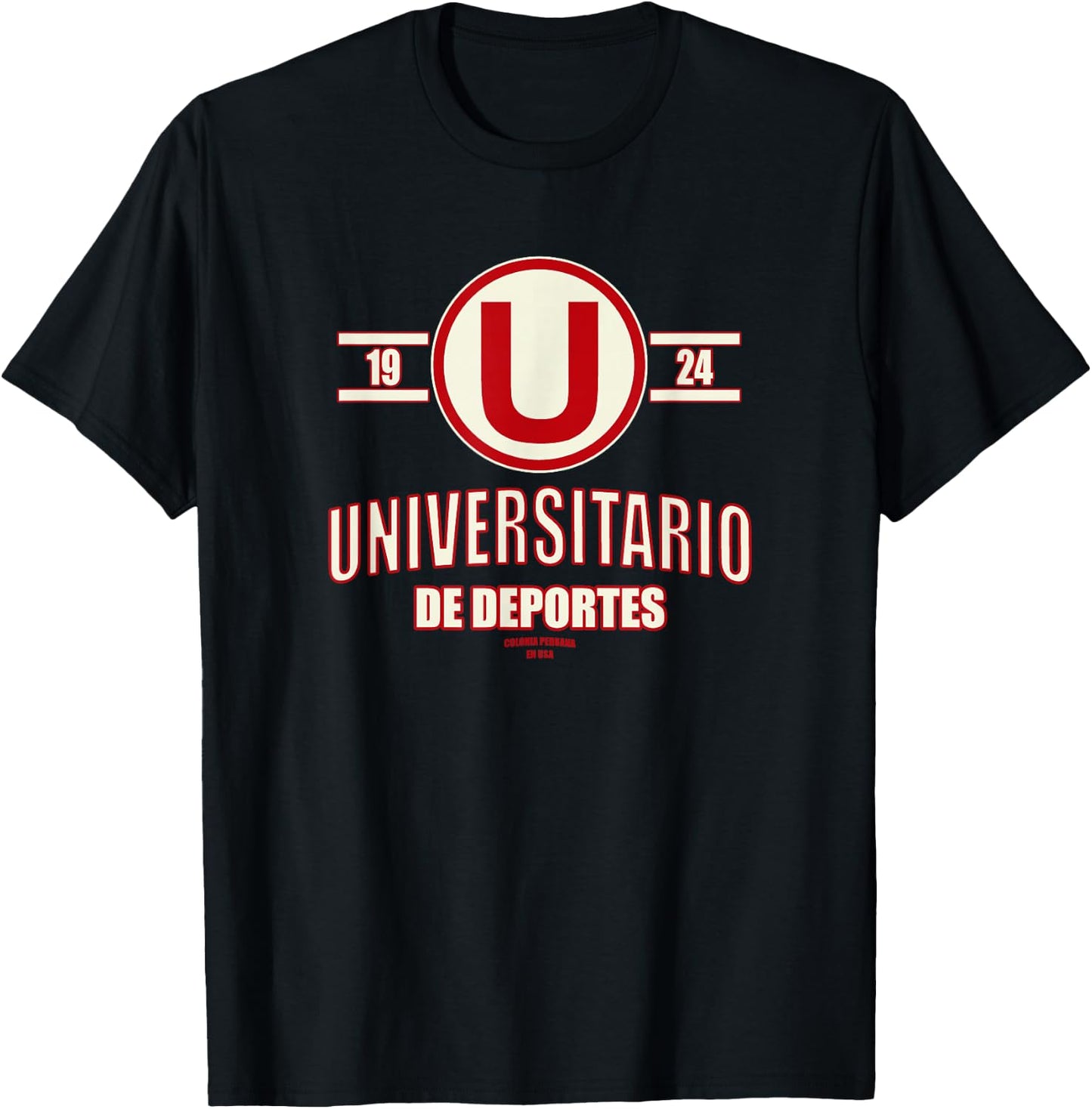 Peru Peruvian Escudo Coat of Arms Men Women Universitario T-Shirt - T-Shirt | Black