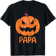 Pumpkin Papa Father Matching Family Halloween T-Shirt - T-Shirt | Black
