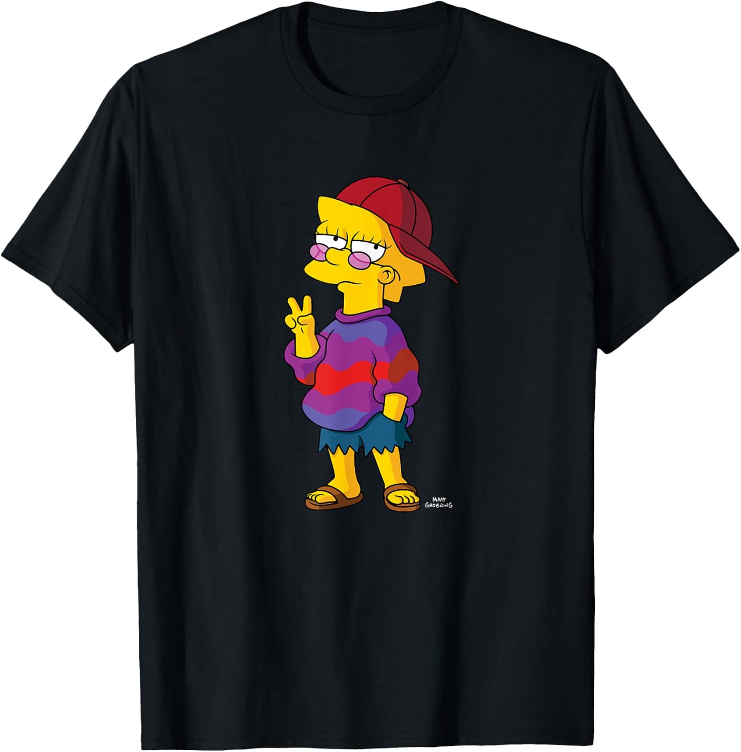 The Simpsons Cool Kid Lisa T-Shirt - T-Shirt | Black