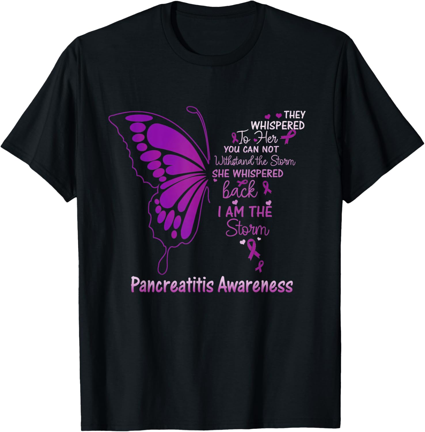 Pancreatitis I am the Storm T-Shirt - T-Shirt | Black