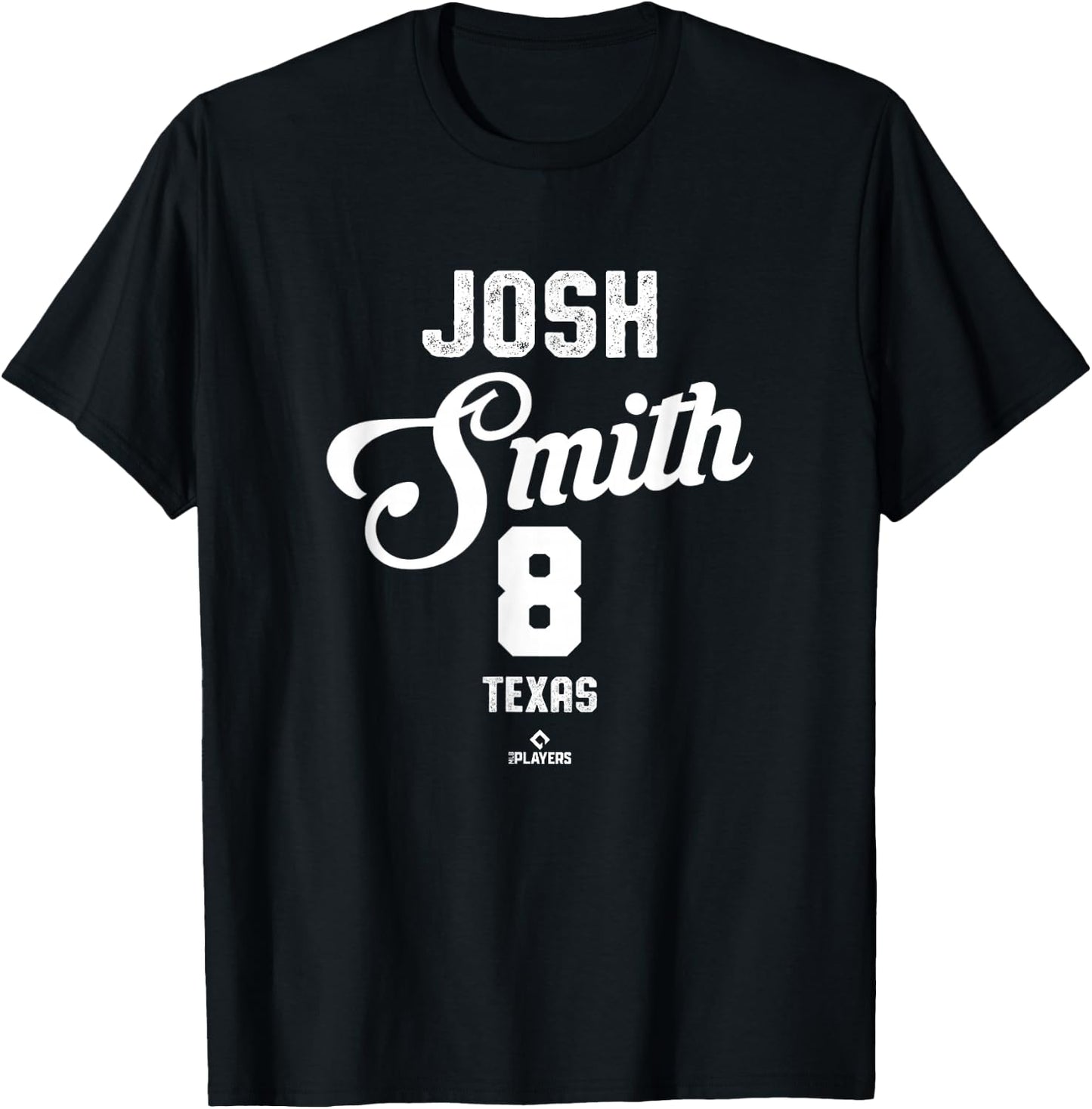 Josh Smith 8 Texas Baseball Vintage MLBPA T-Shirt - T-Shirt | Black