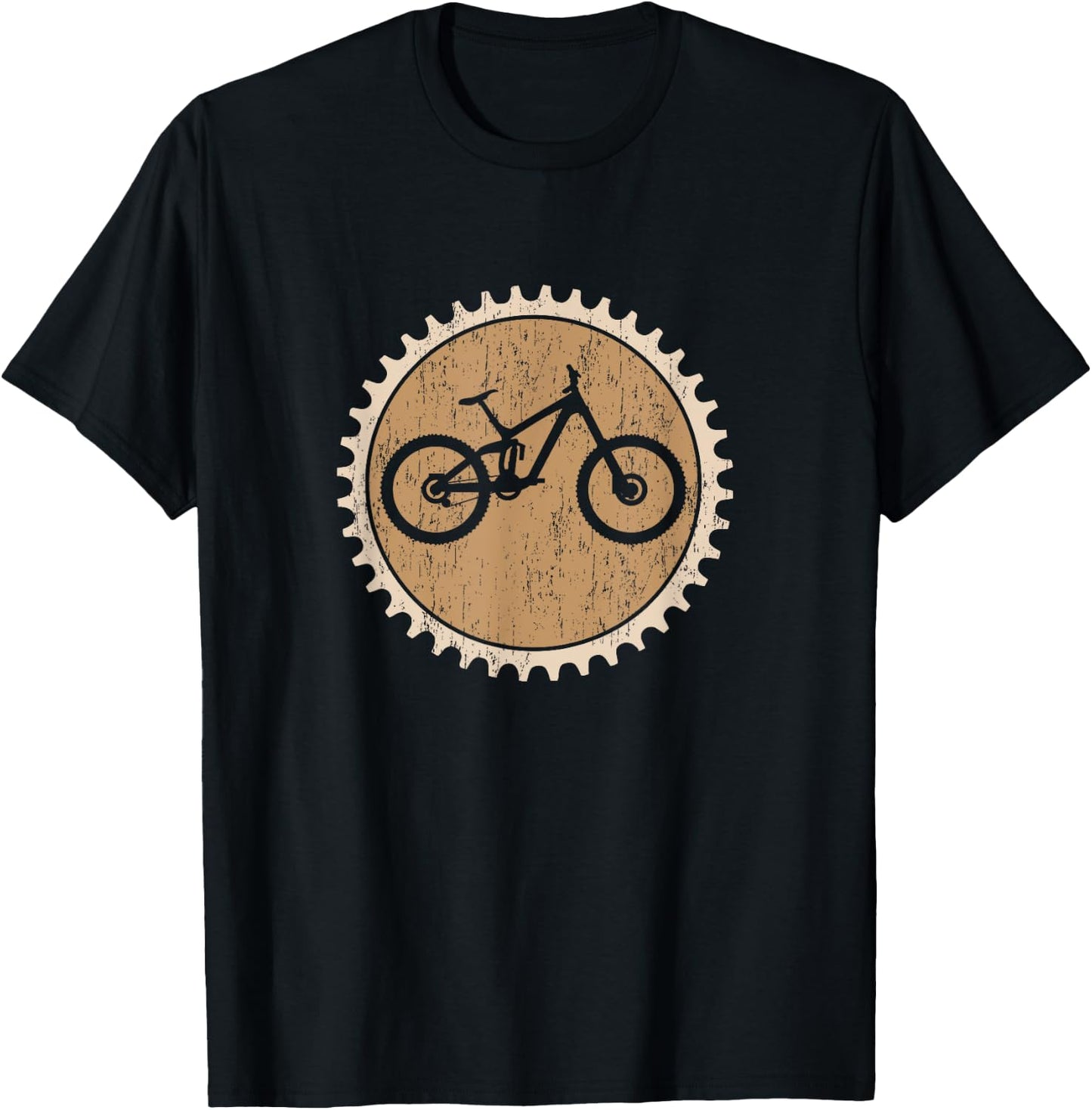 Enduro Bike Chainring Mountain Bike T-Shirt - T-Shirt | Black