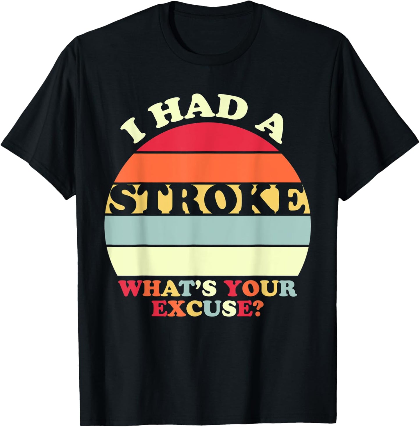 Stroke T Shirt Survivor Retro Awareness Gift T-Shirt - T-Shirt | Black