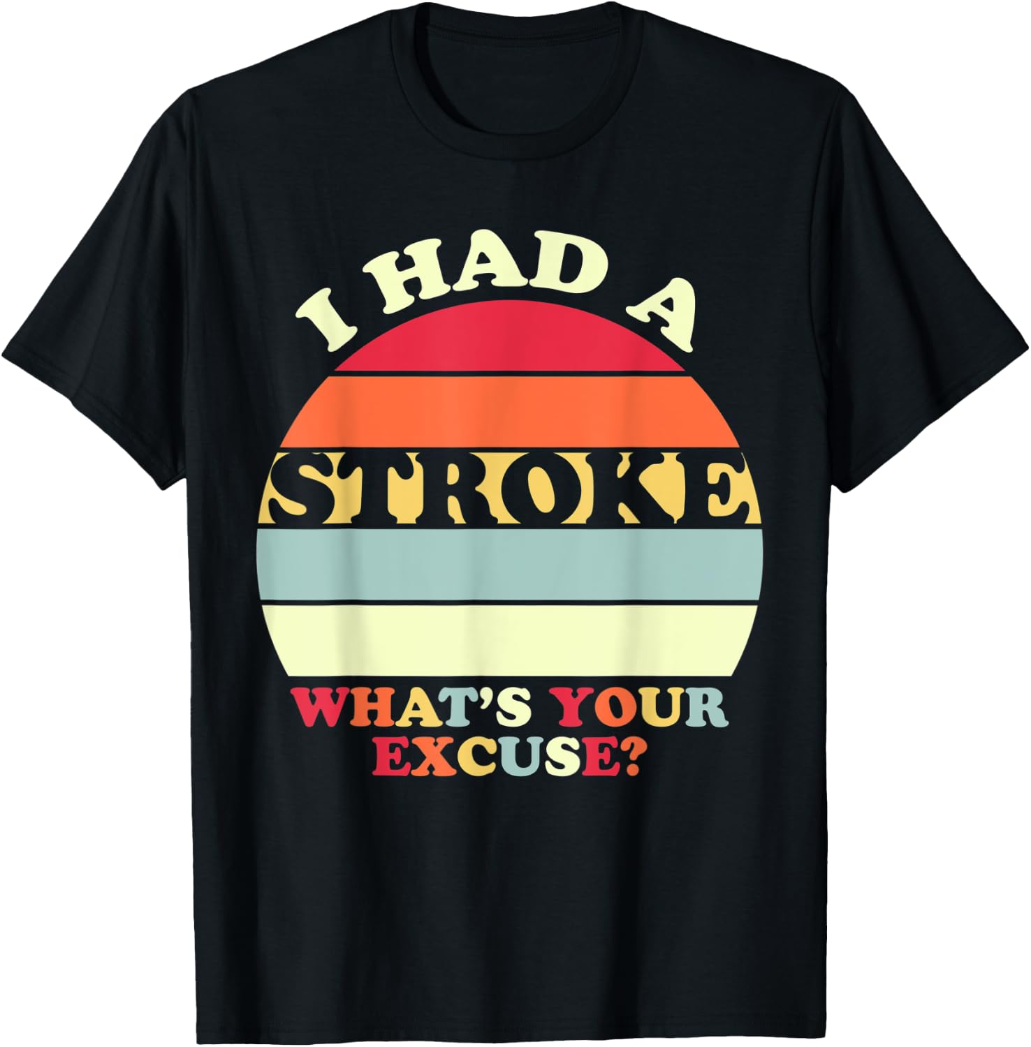 Stroke T Shirt Survivor Retro Awareness Gift T-Shirt - T-Shirt | Black