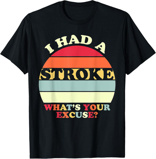 Stroke T Shirt Survivor Retro Awareness Gift T-Shirt - T-Shirt | Black