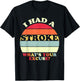 Stroke T Shirt Survivor Retro Awareness Gift T-Shirt - T-Shirt | Black