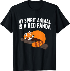 Cute Red Panda My Spirit Animal Is A Red Panda T-Shirt - T-Shirt | Black