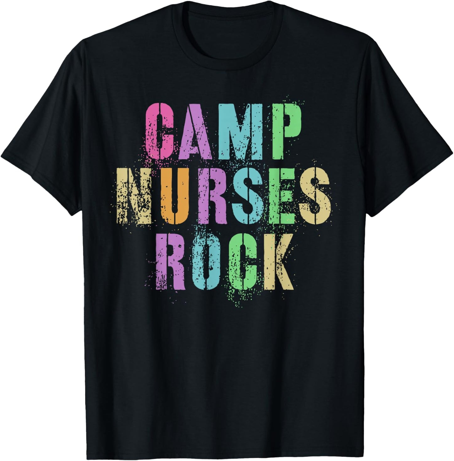 CAMP NURSES Do ROCK Funny Camping Medical Squad Medic Team T-Shirt - T-Shirt | Black