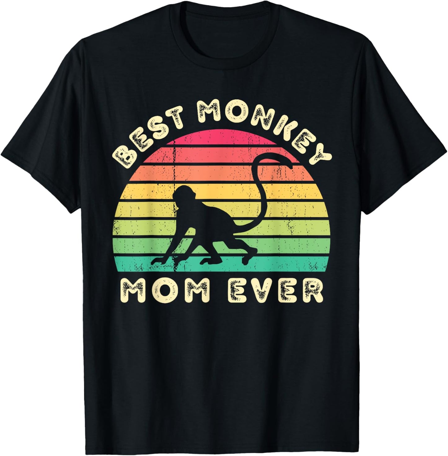 Best monkey Mom Ever mothers day T-Shirt - T-Shirt | Black