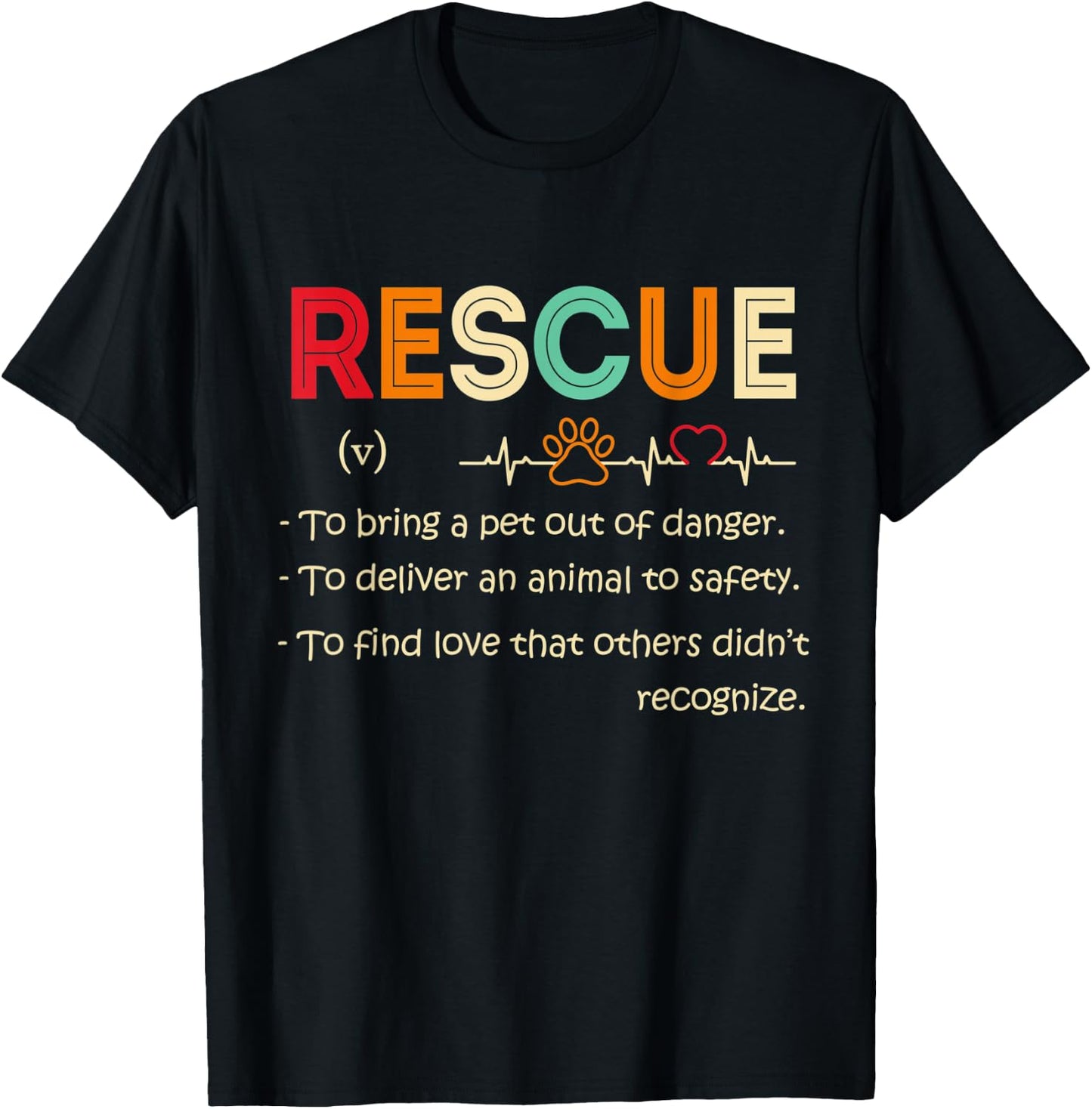 Definition Rescue Animal Women Men T-Shirt - T-Shirt | Black