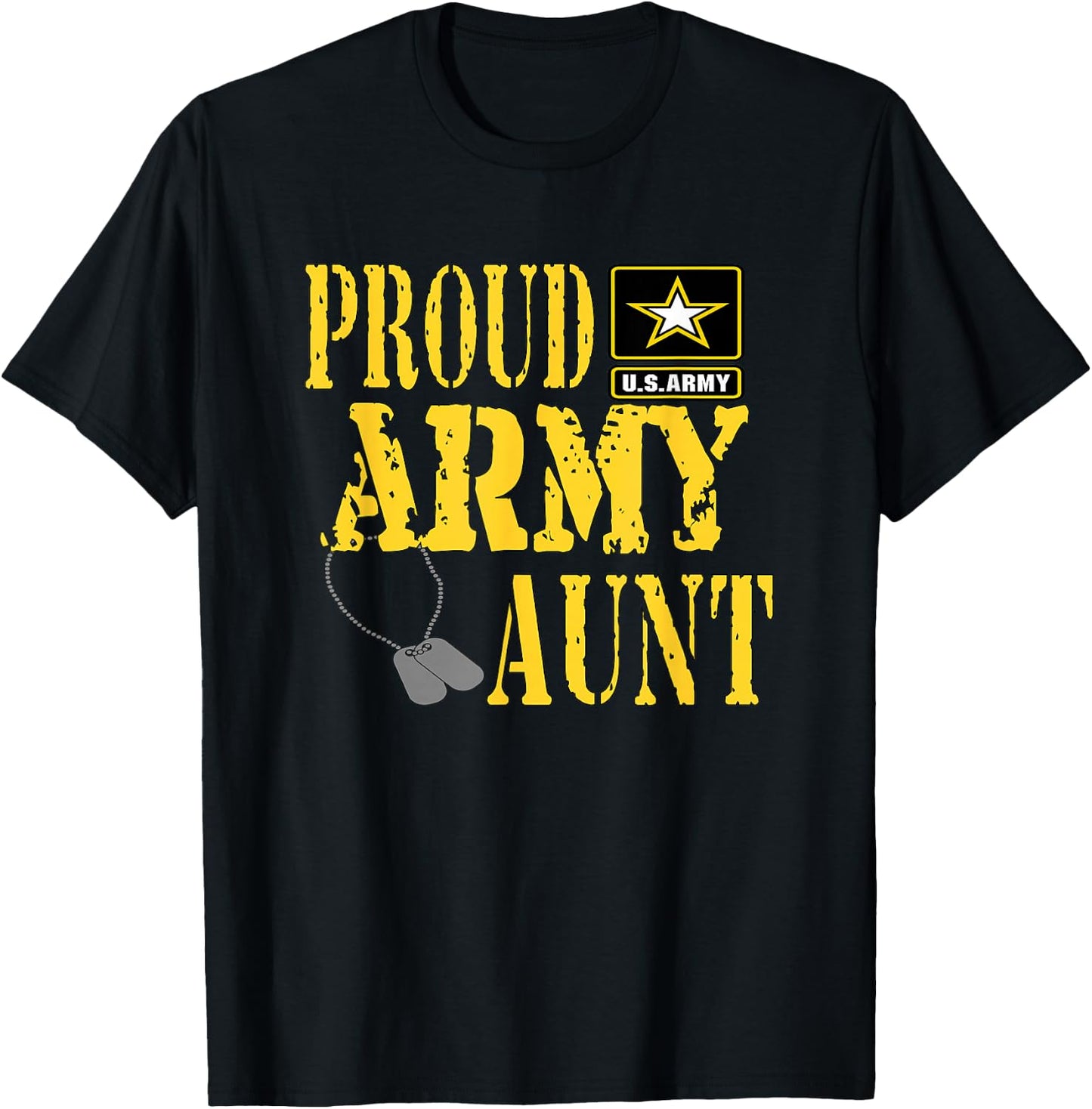 Proud Army Aunt Shirt Military Pride T Shirt T-Shirt - T-Shirt | Black