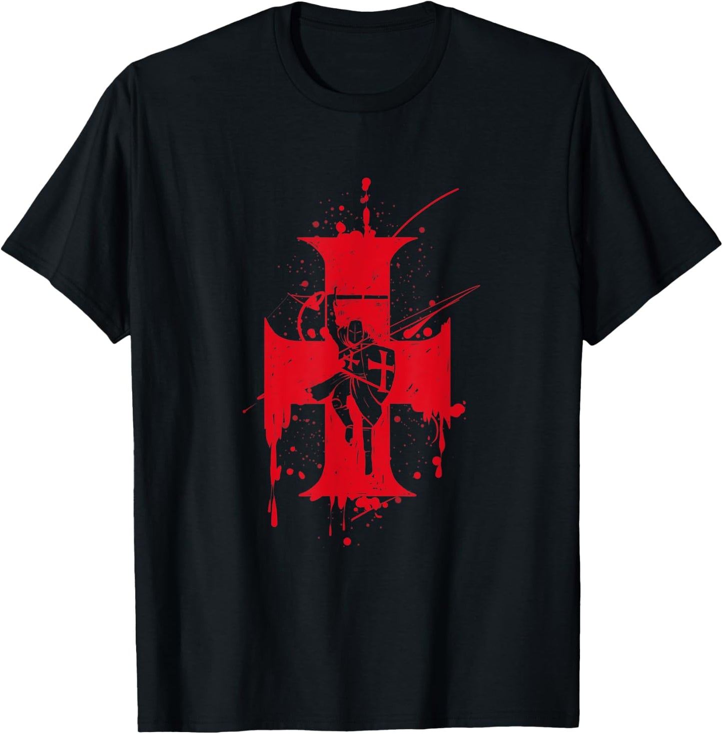 Catholic Templar Knights Templar Cross T-Shirt - T-Shirt | Black
