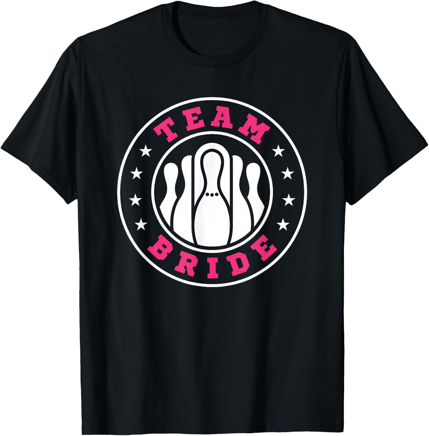 Team Bride Team Groom Bowling Bachelor Party Wedding T-Shirt - T-Shirt | Black