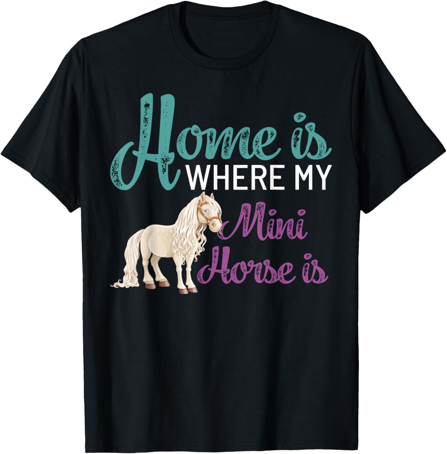 Miniature Horse Gifts Mini Pony Shirt Pet Horse Lover Gift T-Shirt - T-Shirt | Black