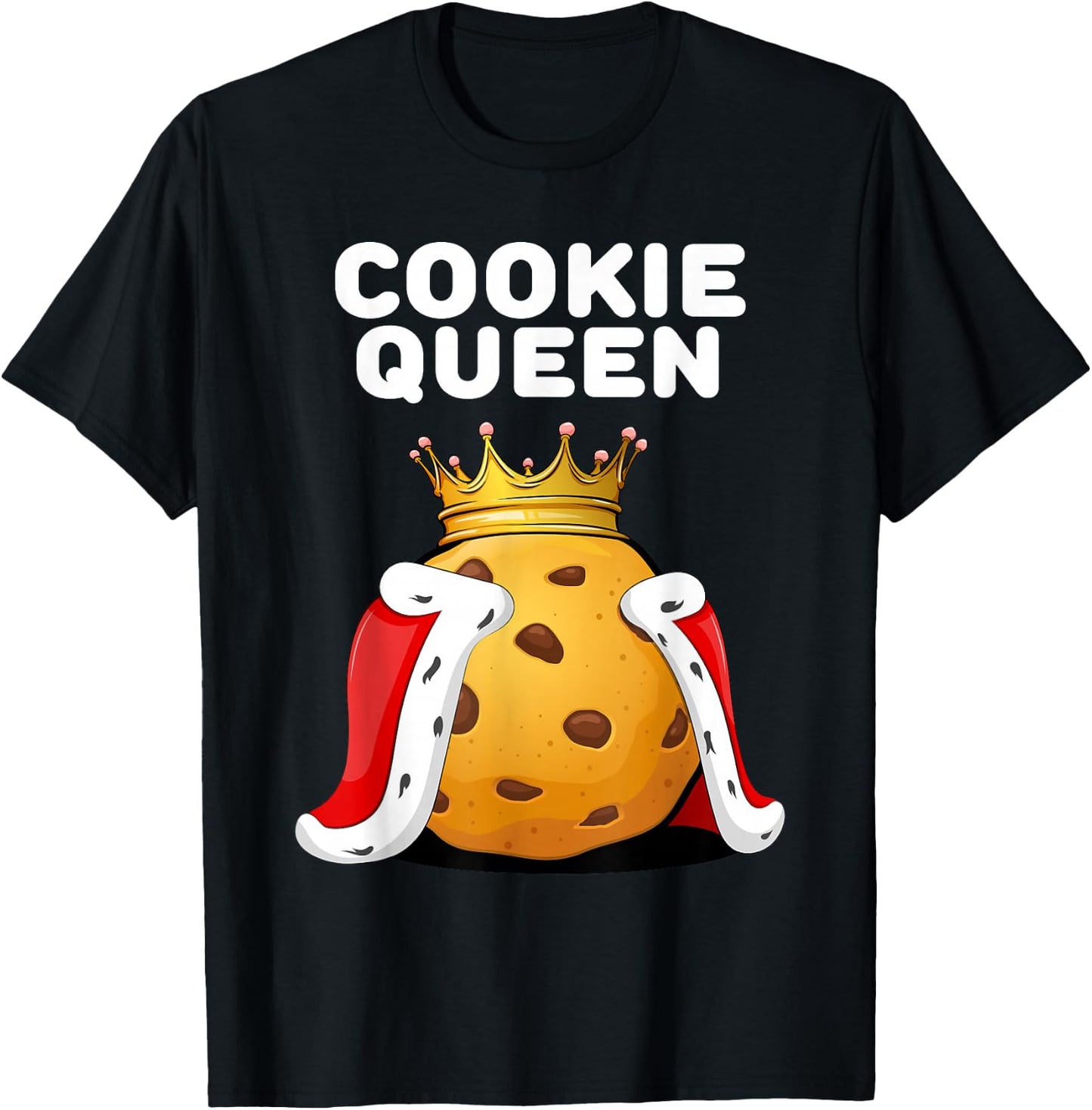 Cookie Shirts | Cookie Queen | Black Cute Cookie T-Shirt - T-Shirt | Black