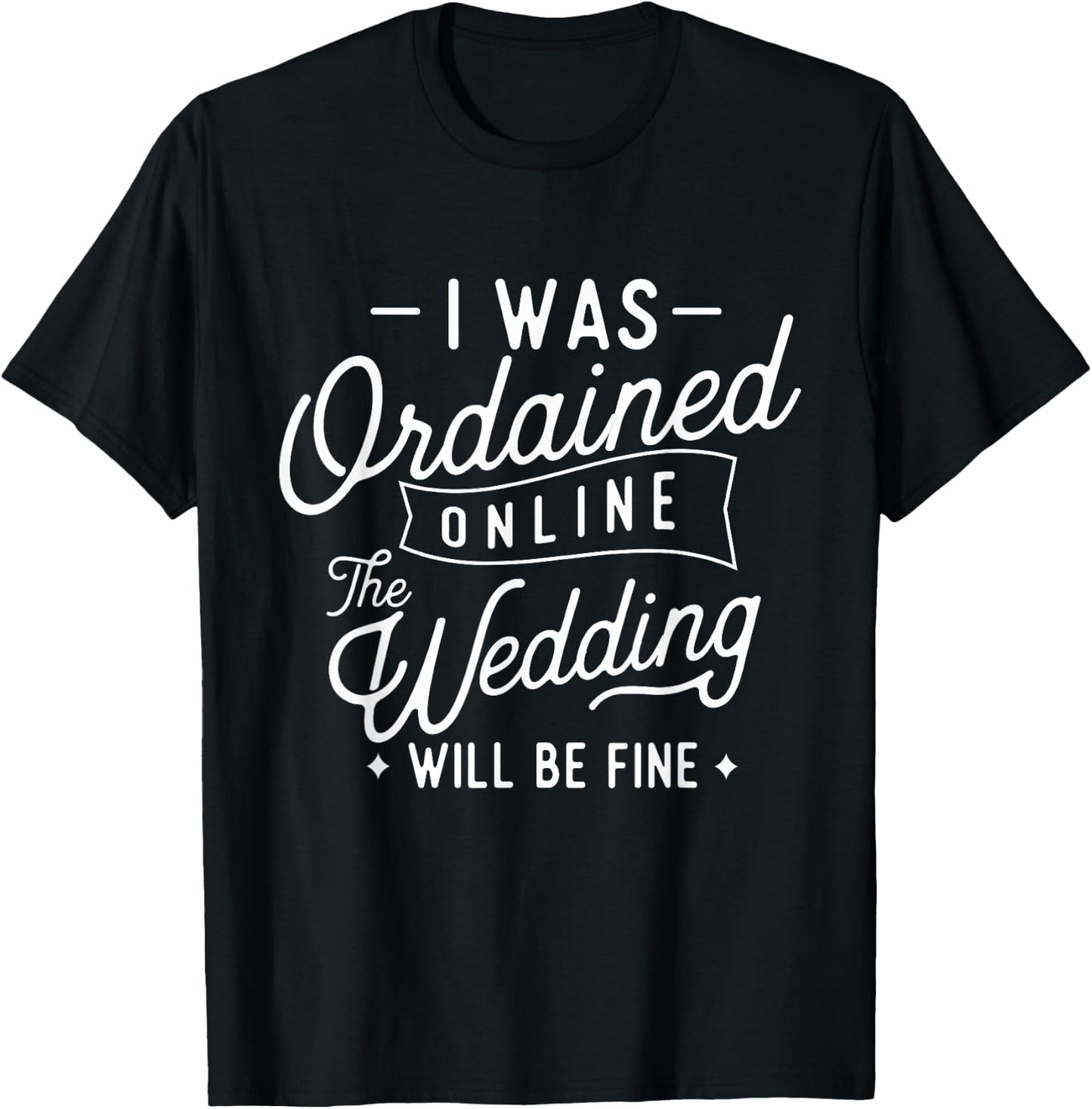 Online Ordained Minister - Classic Fit, Boat Neck, Short Sleeve, Black T-Shirt - T-Shirt | Black