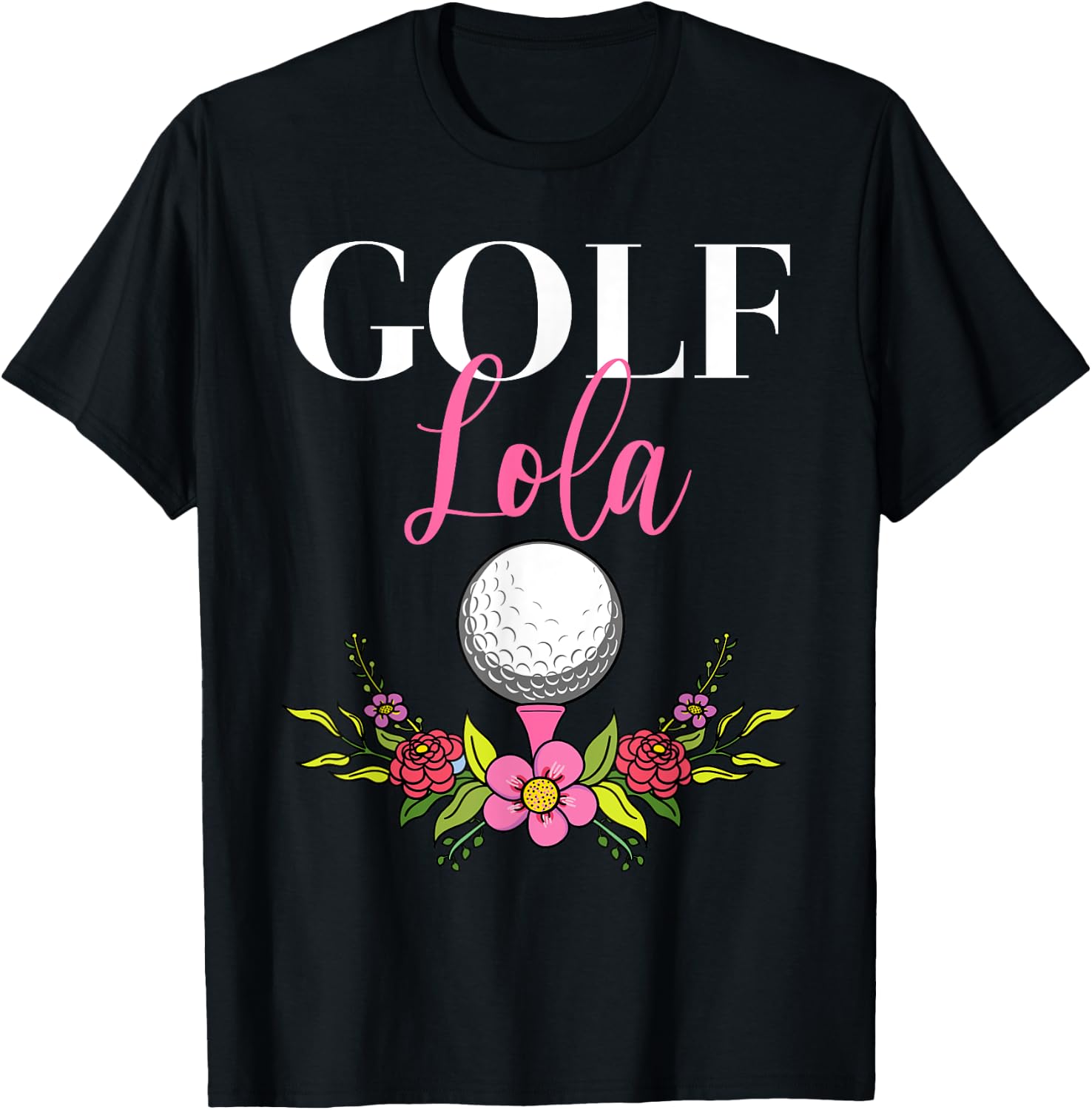 Golf Lola Filipino Golfer Grandma T-Shirt - T-Shirt | Black