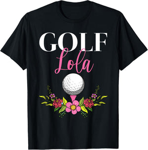 Golf Lola Filipino Golfer Grandma T-Shirt - T-Shirt | Black