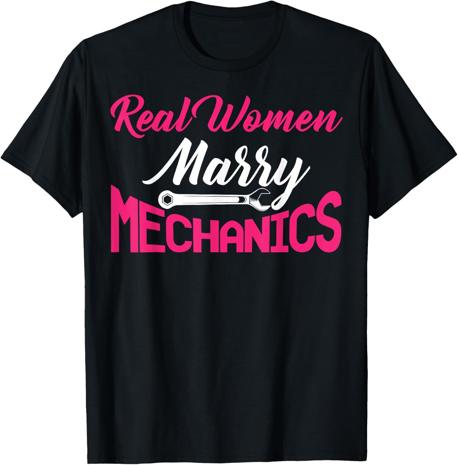 Mechanic Wife Apparel - Funny Cute Wives Design T-Shirt - T-Shirt | Black