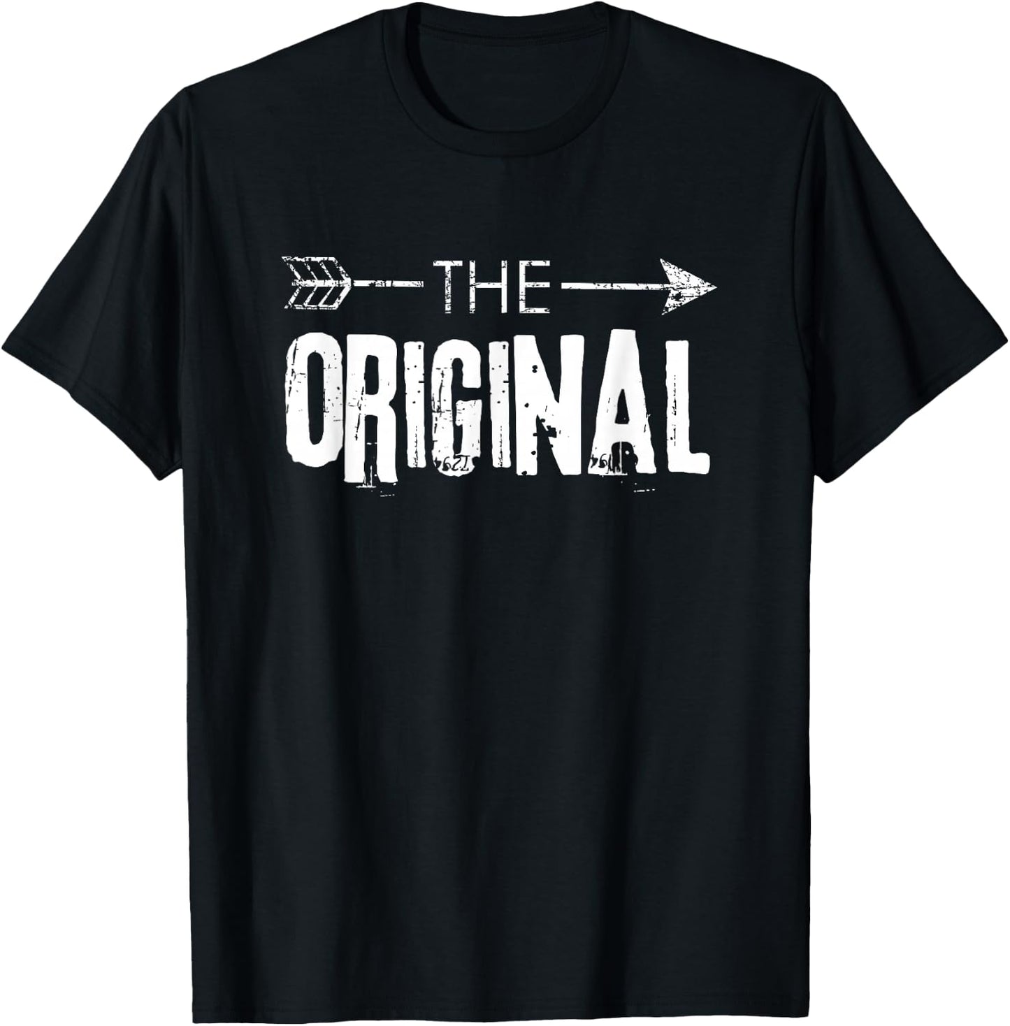 Funny Sibling The Original Oldest Child or Dad Gift T-Shirt - T-Shirt | Black