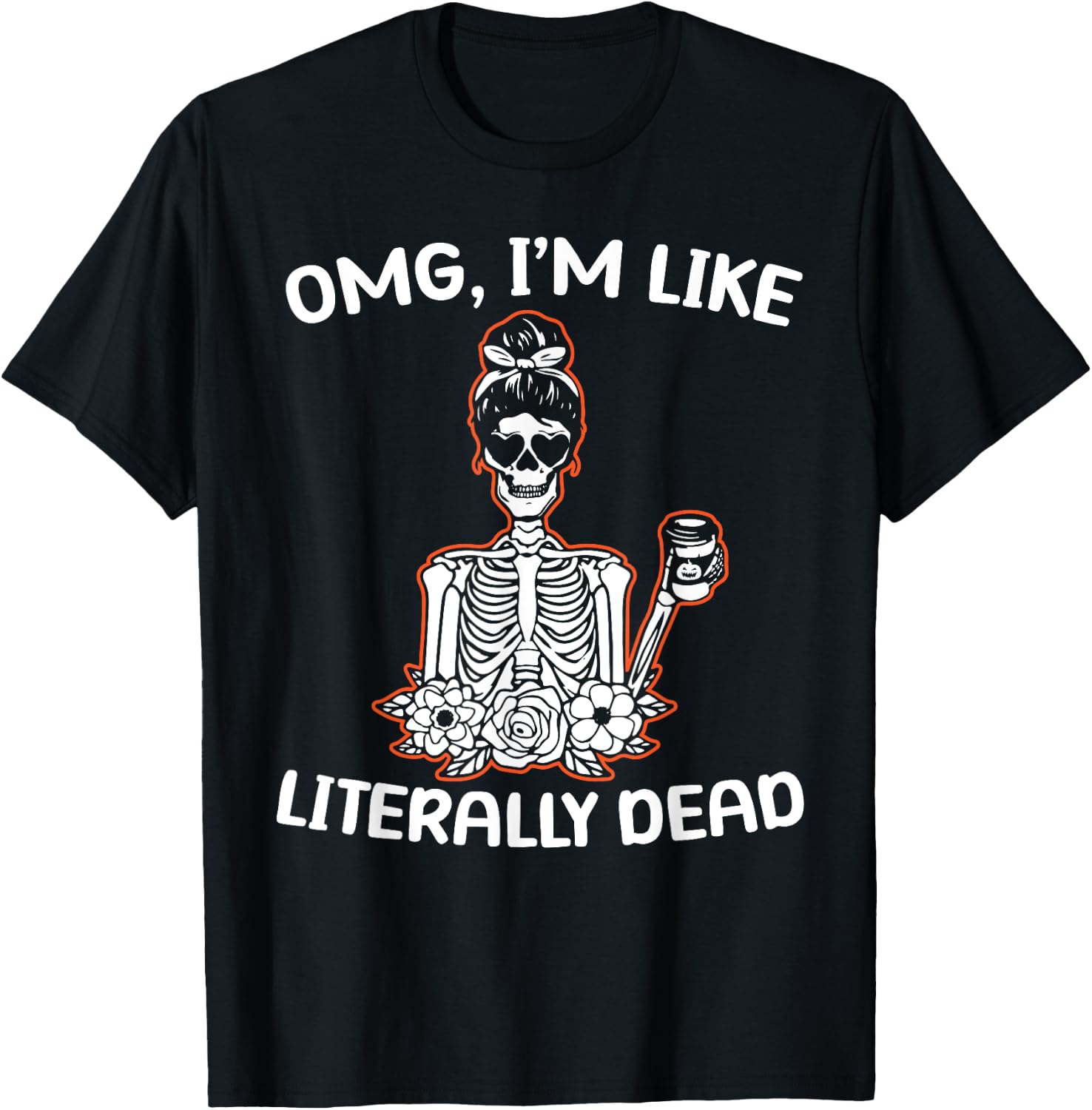 OMG Im Like Literarry Dead Halloween Costume Pumpkin Lovers T-Shirt - T-Shirt | Black
