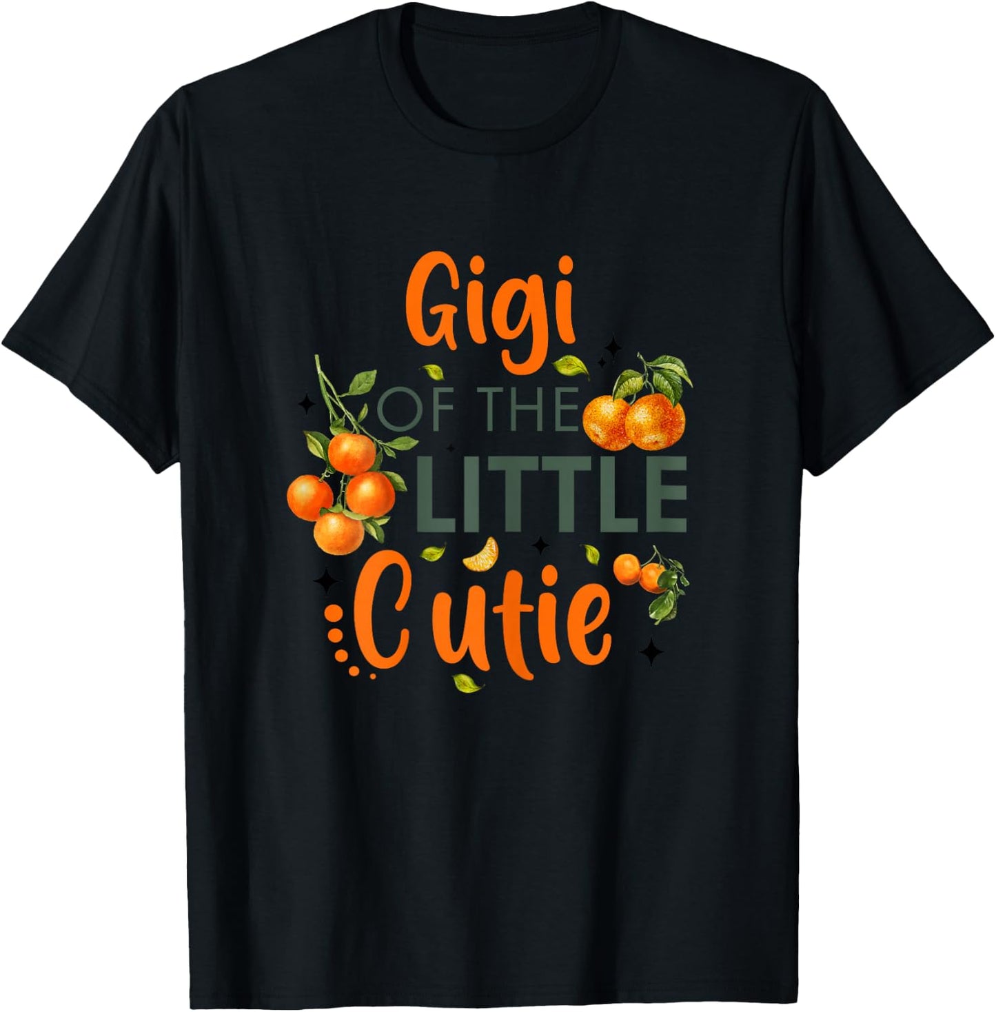 Gigi Of The Little Cutie Orange 1st Birthday Party T-Shirt - T-Shirt | Black
