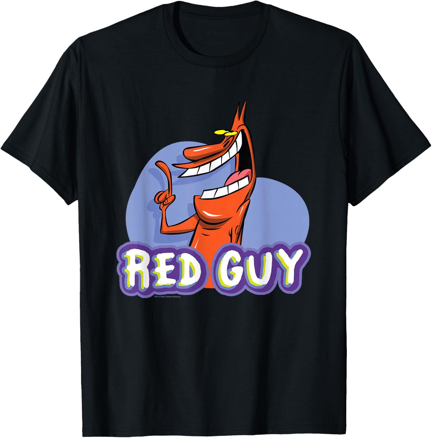Cow & Chicken Red Guy T-Shirt - T-Shirt | Black