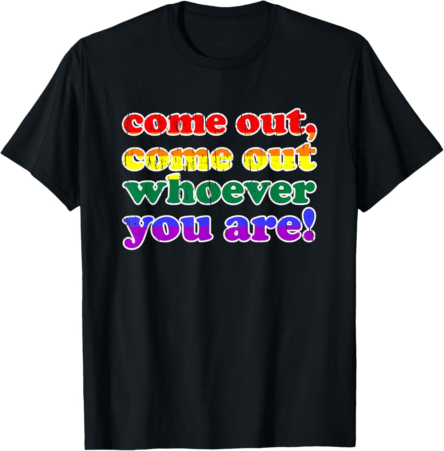 LGBTQ Pride National Coming Out Day T-Shirt - T-Shirt | Black