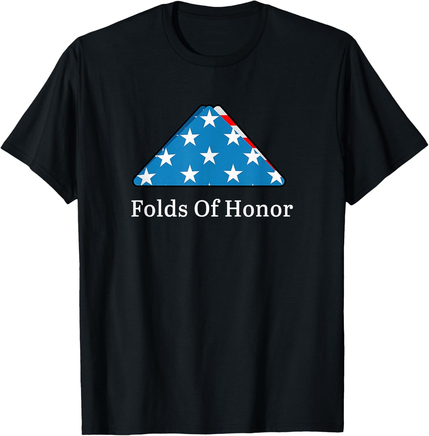 Folds of Honor Fallen Military First Responders Patriotic Small T-Shirt - T-Shirt | Black