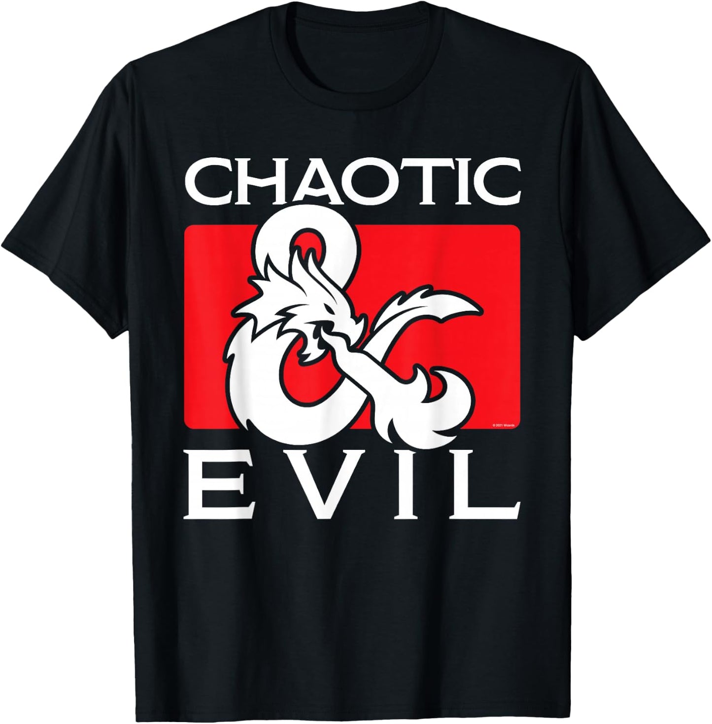 Dungeons & Dragons Chaotic & Evil T-Shirt - T-Shirt | Black