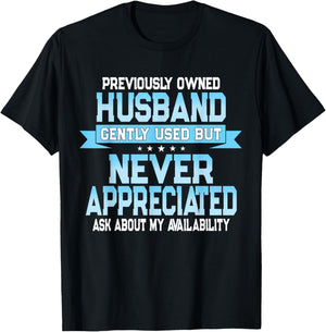 Funny Divorced Men Gift - Former Husband Now Available Joke T-Shirt - T-Shirt | Black