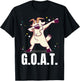 Greatest of All time G.O.A.T. Funny Goat dab Dancing Design T-Shirt - T-Shirt | Black