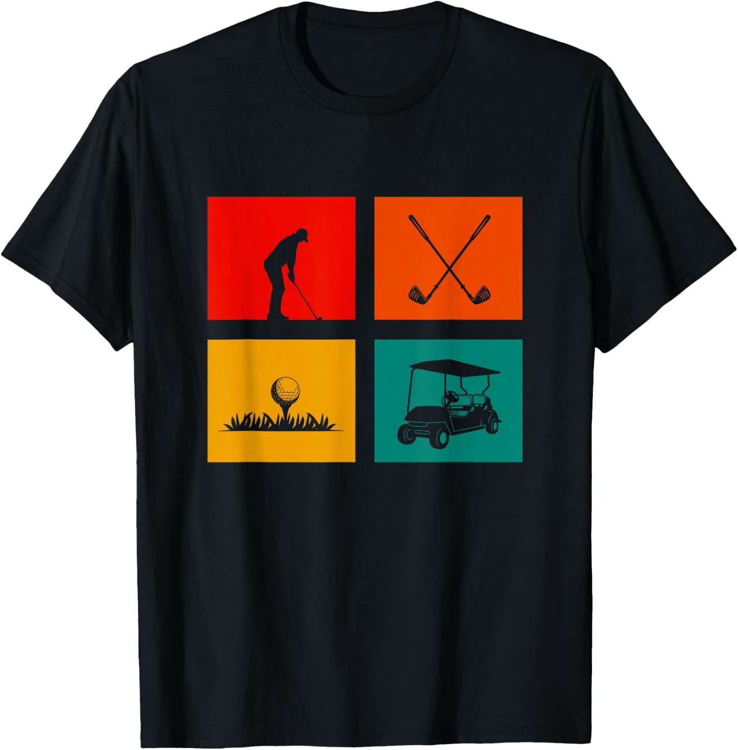 Golf Apparel Golfer Golf , -Adults, Black, Small, Short Sleeve, , All Seasons, 1 Count T-Shirt - T-Shirt | Black