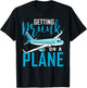 Getting Drunk On a Plane Shirt Funny Airplane Shirt Plane T-Shirt - T-Shirt | Black