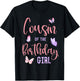 Cousin of The Birthday Girl Butterfly Party Matching Family T-Shirt - T-Shirt | Black