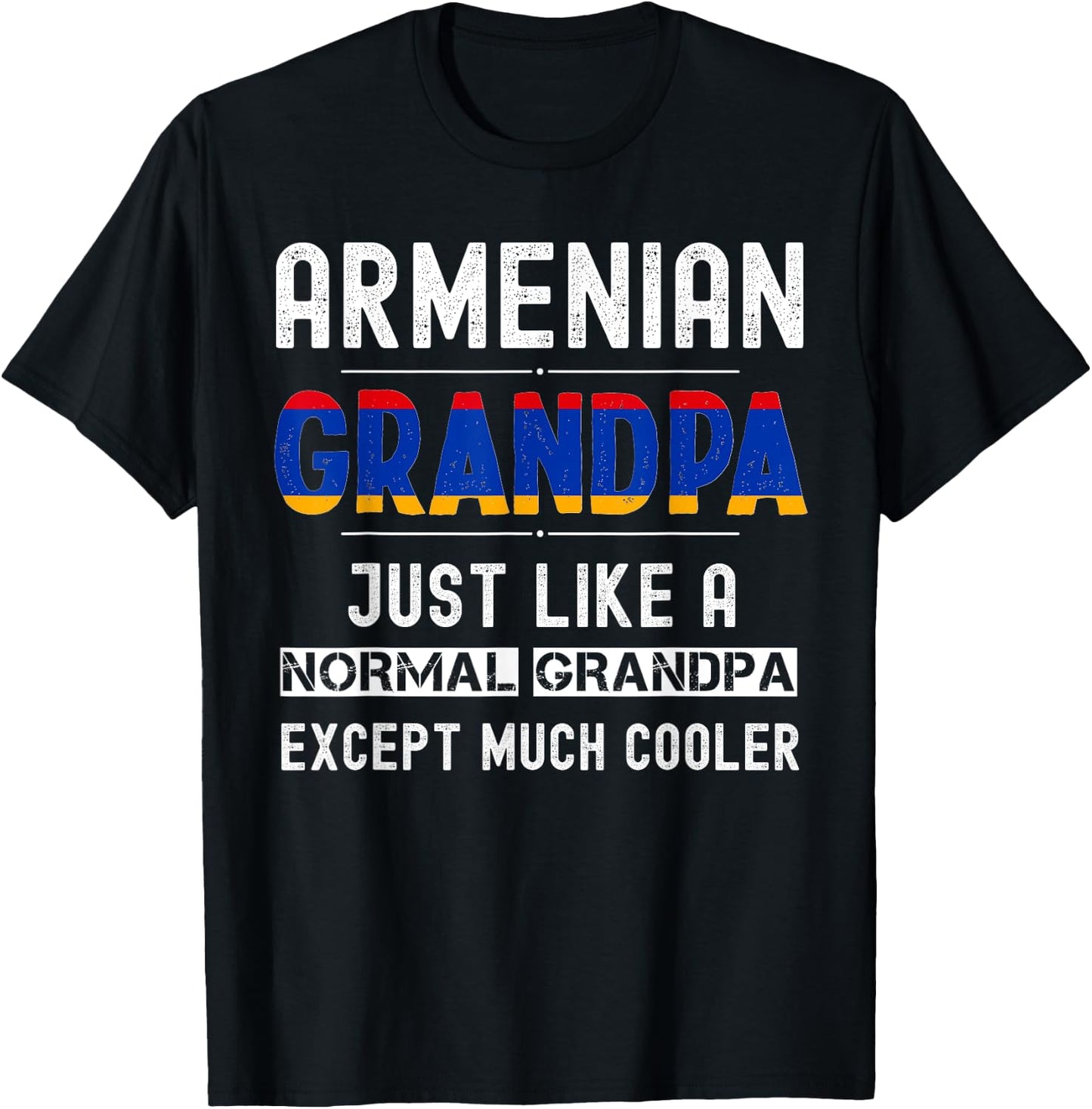 Armenian Grandpa fathers day from kids funny men birthday T-Shirt - T-Shirt | Black