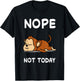 Nope Monkey Sleeping Sleep Pajama Nightgown T-Shirt - T-Shirt | Black