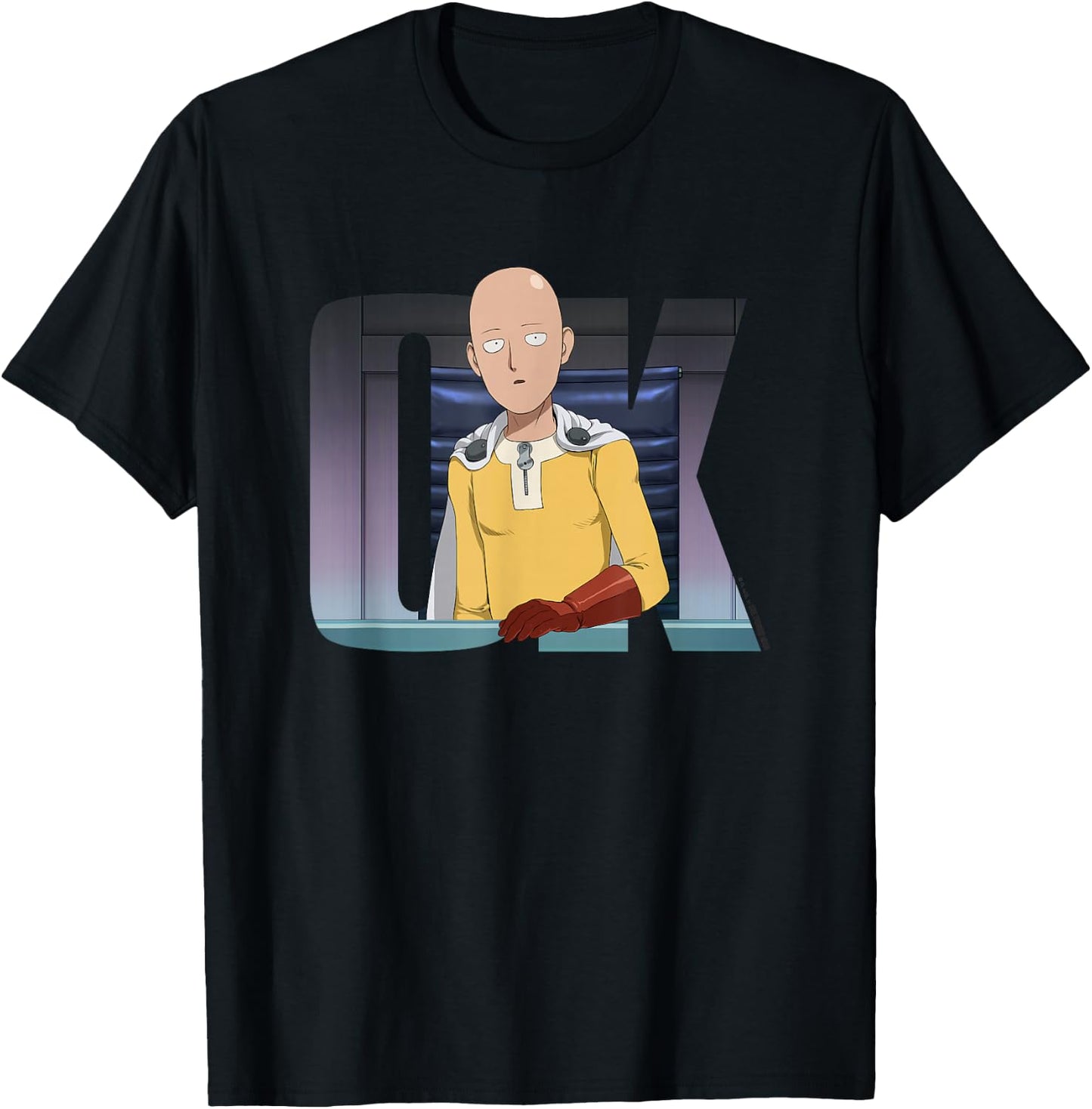 One Punch Man Saitama OK T-Shirt - T-Shirt | Black