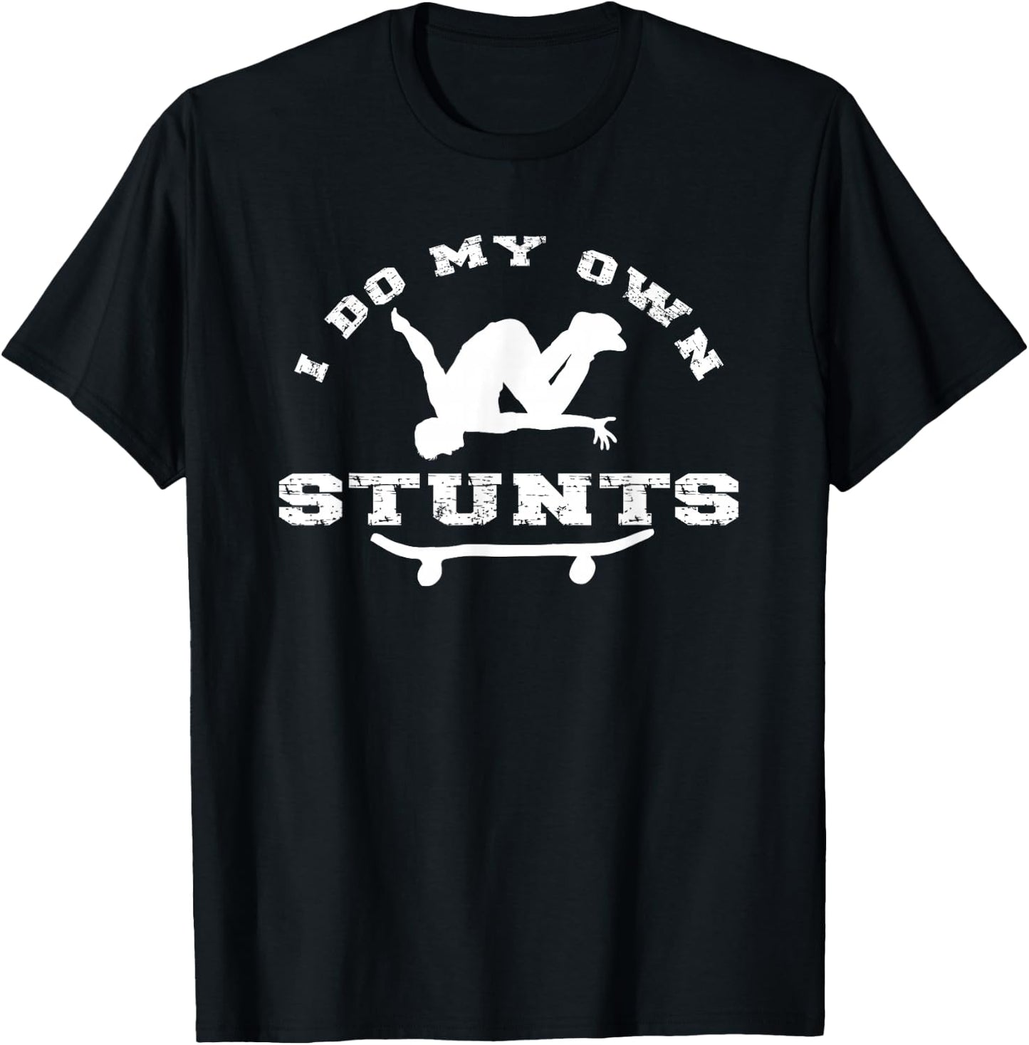 I Do All My Own Stunts Get well soon Funny injured leg T-Shirt - T-Shirt | Black