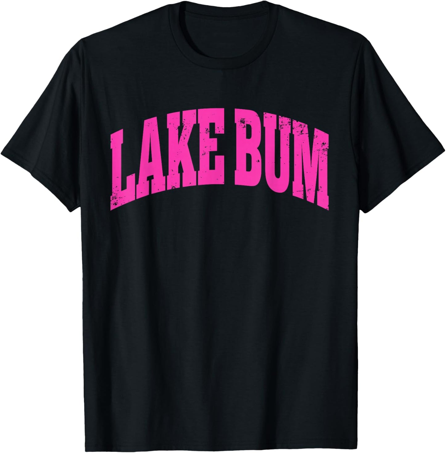 Lake Bum Hello Summer Trendy Preppy Vacation Boat Babe Life T-Shirt - T-Shirt | Black