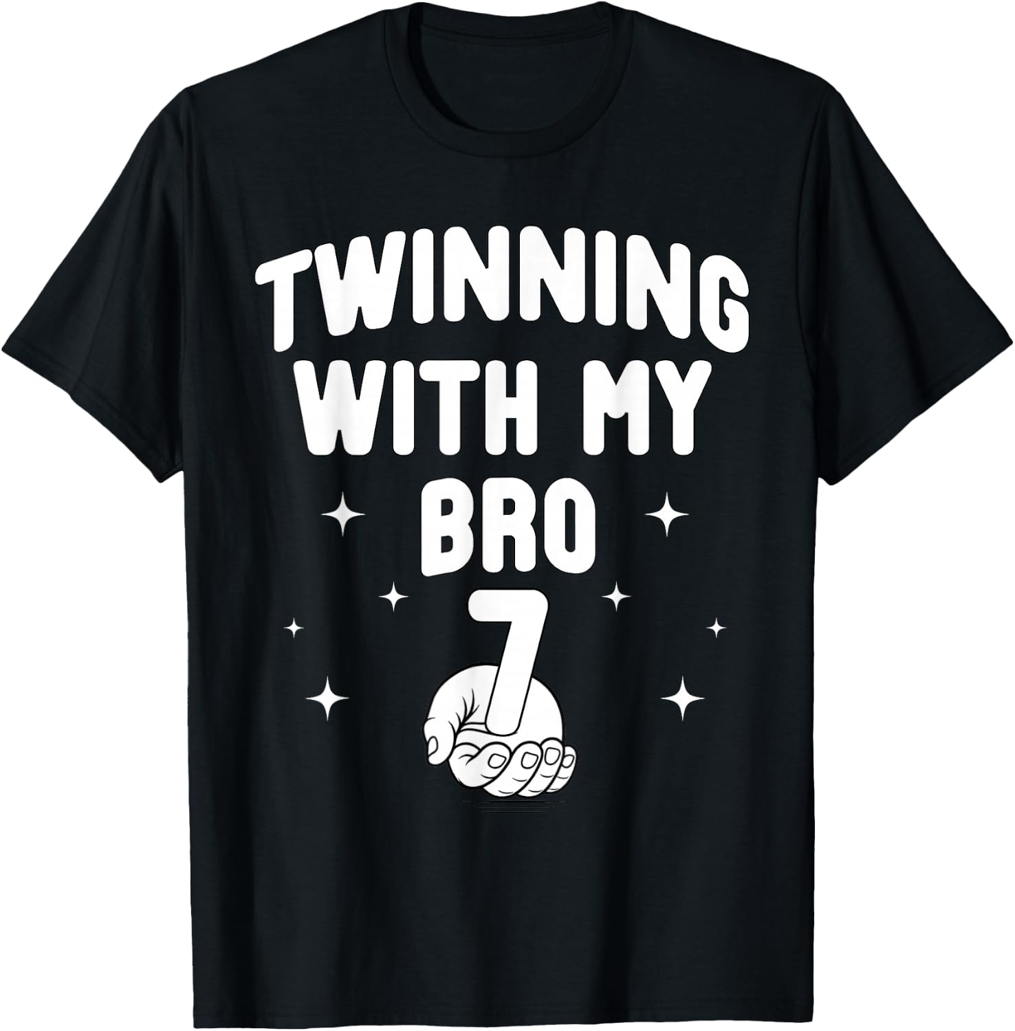 67 Twinning with My Bro Funny 6 7 Meme Twin Day Spirit Week T-Shirt - T-Shirt | Black