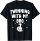 67 Twinning with My Bro Funny 6 7 Meme Twin Day Spirit Week T-Shirt - T-Shirt | Black