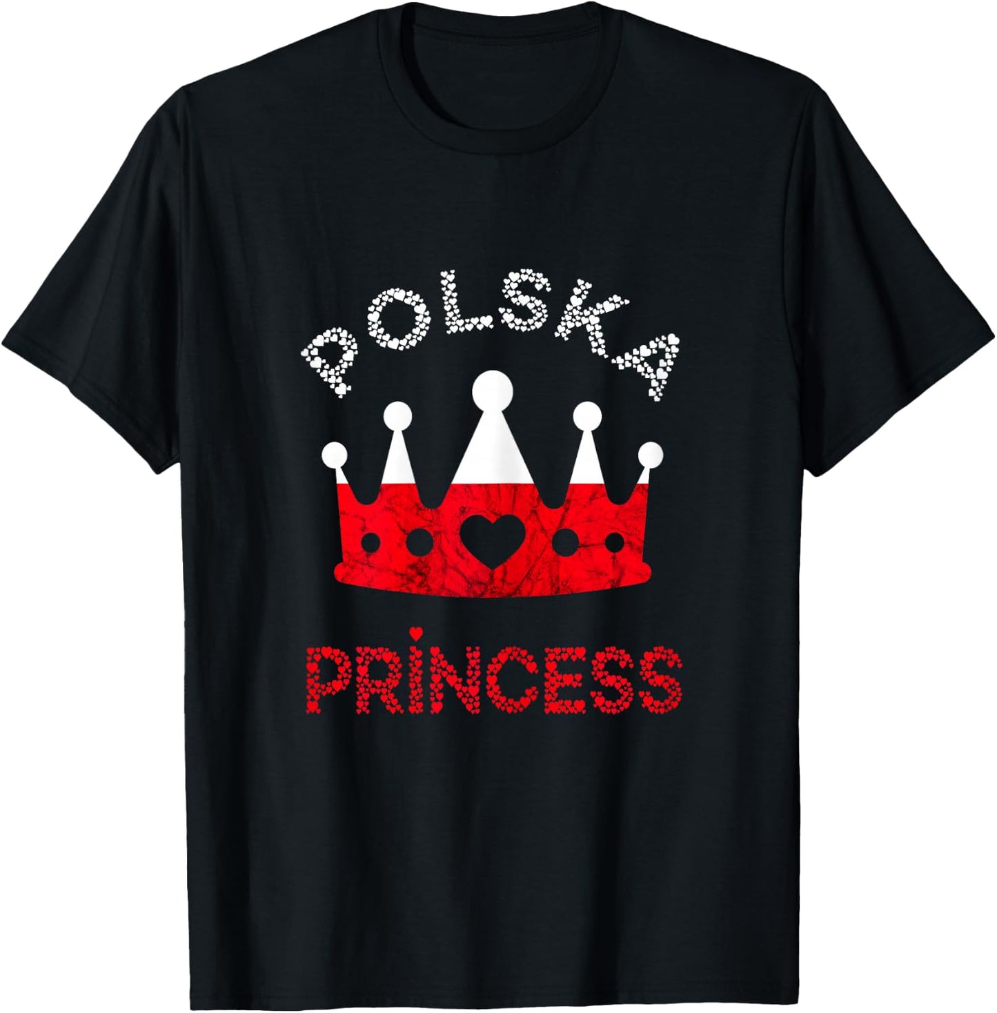 Polska Princess Poland Roots Poland Flag Polish Pride Crown T-Shirt - T-Shirt | Black