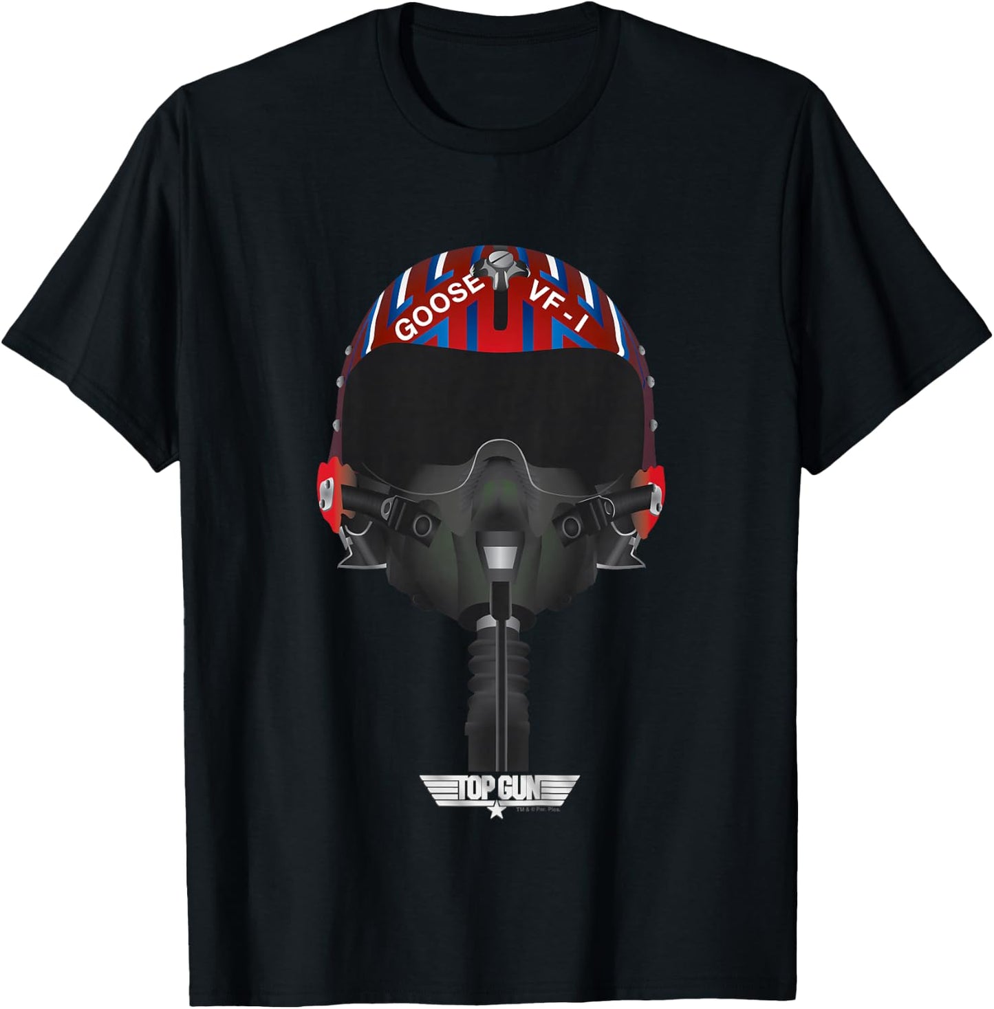 Kids Top Gun Goose Pilot Helmet Kids T-Shirt - T-Shirt | Black