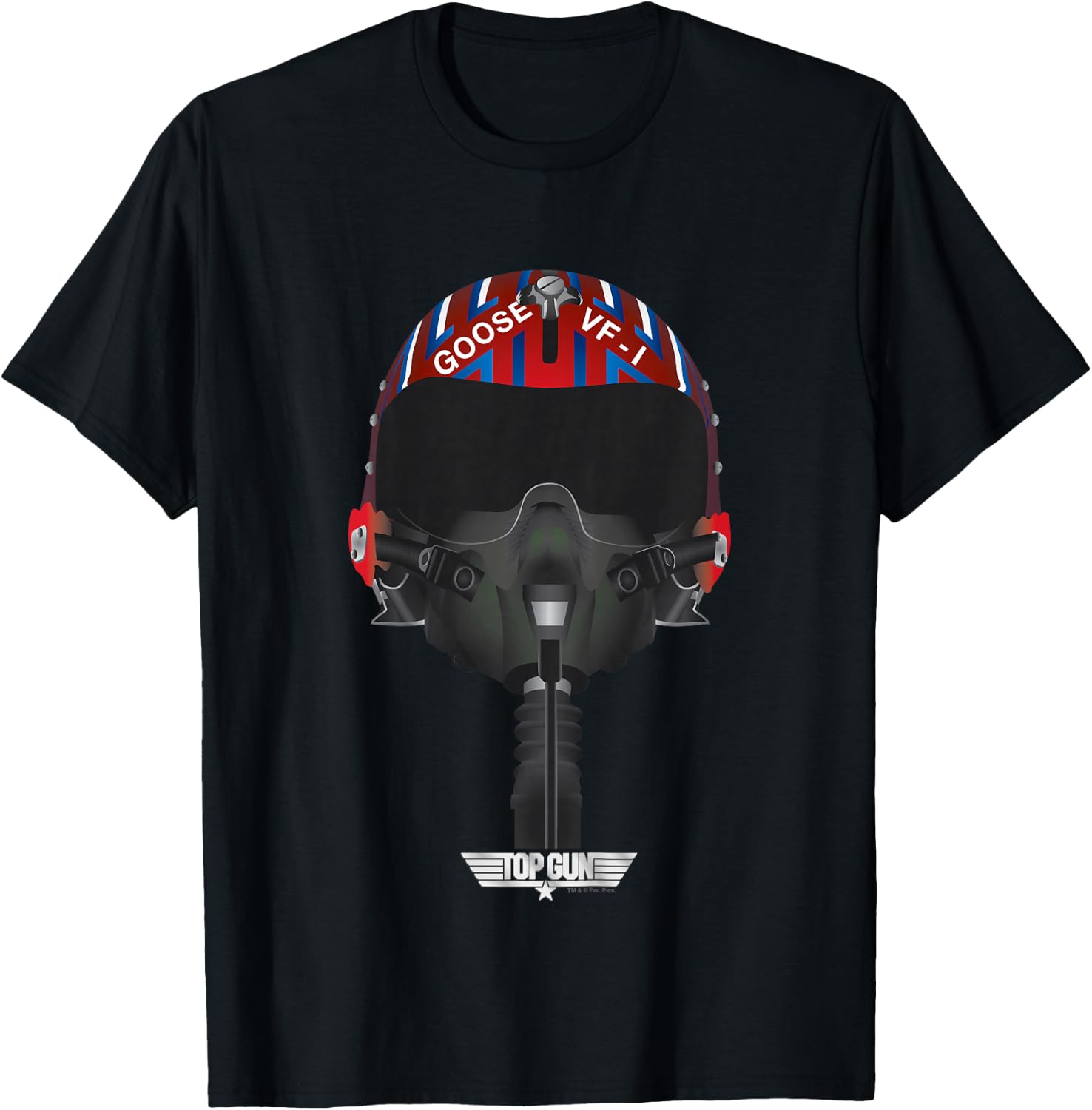 Kids Top Gun Goose Pilot Helmet Kids T-Shirt - T-Shirt | Black