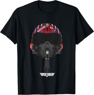 Kids Top Gun Goose Pilot Helmet Kids T-Shirt - T-Shirt | Black